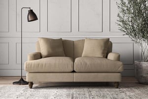 nkuku Deni Small Sofa | Make To Order | Brera Linen Pebble