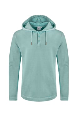 Weird Fish Woodside Sun-washed Loopback Hoodie Mineral Blue Size XL