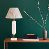Hew table lamp in white marble
