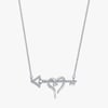 Heart & Arrow Key Necklace - 0.12 CT