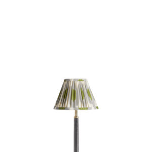 20cm empire shade in grey green egg & spoon silk ikat