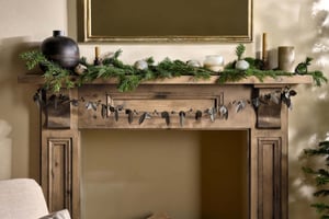 nkuku Tula Garland | Christmas Decorations | One Size | Deep Brass