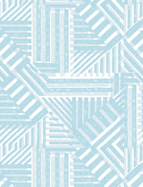Bloc' Wallpaper by Wallshoppe - Elephant / Light Blue - Traditional / 27 in. x 27 ft.