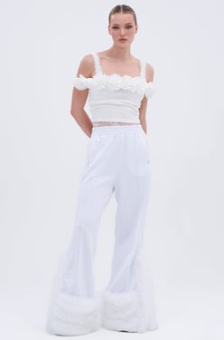 AKIRA Modern Jam Track Pants | White | Size XL