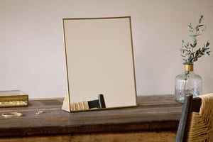 nkuku Kiko Standing Mirror | Mirrors | One Size | Antique Brass