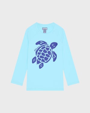 Vilebrequin - Boys Long Sleeves Rashguard Turtle - Rashguard - Glassy-y - Blue - Size 14