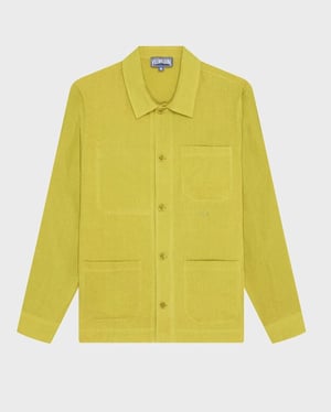 Vilebrequin - Men Linen Overshirt Solid - Jacket - Corentin - Green - Size XXXL