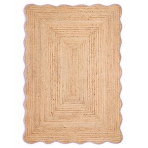 Jute Scalloped Edge Rug Lilac - 160x230cm