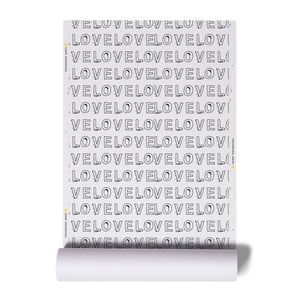 Sketch In Love Wallpaper Black
