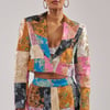 AKIRA Lolita Patchwork Brocade Blazer | Size XL