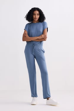 Relaxed Tee Set in Blue - Arctic Sea / XS