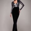 Goddiva Liquid Sequin Romper With Corsage - Silver