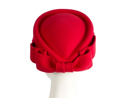 Red Max Alexander Felt Pillbox Hat – Classic Winter Style