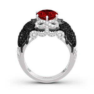Jeulia "Insect Magic" Scarab Design Round Cut Sterling Silver Ring