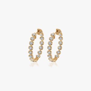 Lotus Petals Diamond Hoops - 1.50 CT