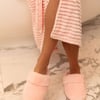 Pink Plush Slipper - L(7/8)