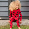 Moose on Red Kids Pajama Set