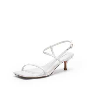 DREAM PAIRS Women   s Kitten Heels with Crossover Straps