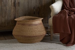nkuku Rana Wide Basket | Storage | One Size | Natural & Rust