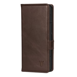 Galaxy Z Fold6 Leather Wallet Case - Dark Brown