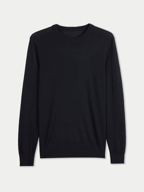 Cashmere Silk C-Neck Sweater - 2XL / Black / MK0323-7018/0000