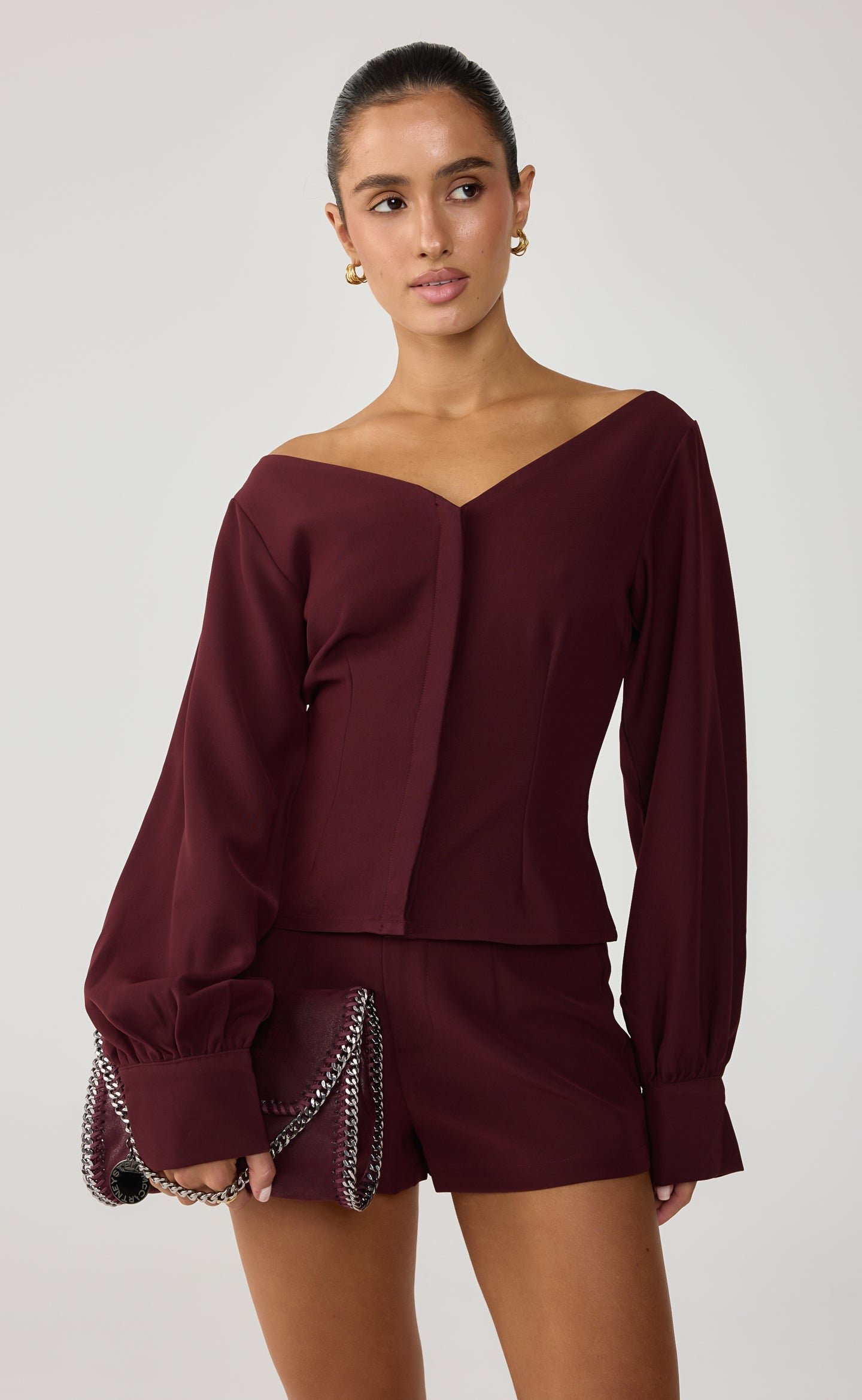 Delaney Shirt (Wine) - US 12