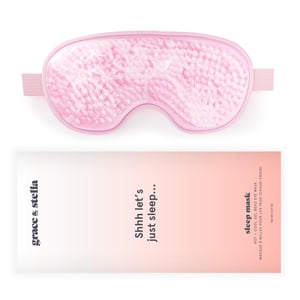 hot + cool gel bead sleep eye mask - Pink