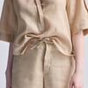 Drawstring Shorts in Neutral Beige - Neutral Beige / XS