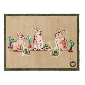 Allotment Bunnies Washable Doormat - 65x85cm