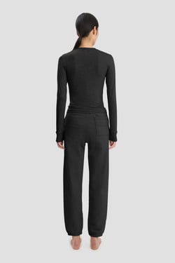 Victoria Beckham Long Sleeve T-Shirt In Black - XL - Womens