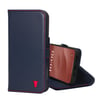 iPhone 15 Leather Wallet Case (with Stand Function) - Navy Blue