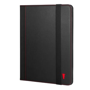 iPad Pro 12.9" Leather Case (6th 5th & 4th Gen) - Black with Red Detail
