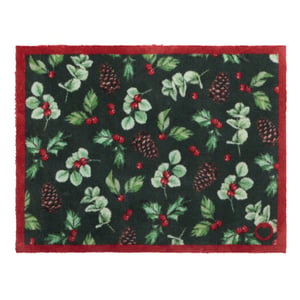 Winter Berries Washable Doormat - 65x85cm