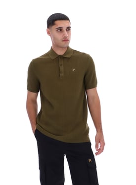 Sander Textured Knit Polo Shirt - 4XL