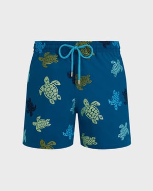 Vilebrequin - Men Swim Shorts Embroidered Tortue Multicolore - Limited Edition - Swimwear - Mistral - Blue - Size 6XL