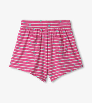 Baby & Toddler Girls Rose Hearts Patch Pocket Shorts