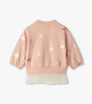 Baby & Toddler Girls Shiny Ballerinas Mix Media Top