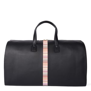 Paul Smith Leather Signature Stripe Holdall Black