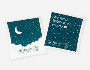 QE Home Swedish Dishcloths in Night (Set of 2), Scenic, Orange