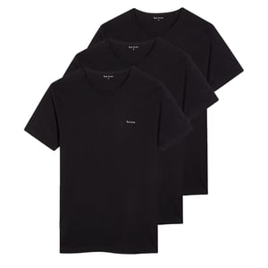 Paul Smith Logo Organic Cotton Lounge T-Shirts Three Pack Black