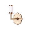 Single Insignia rechargeable wall fitting in antique brass