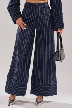 AKIRA Strictly Business Pinstripe Trouser Pants | Size 2X