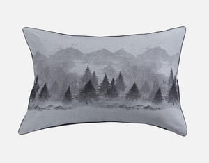 QE Home Plateau Pillow Sham, Scenic, Grey, King