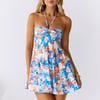 Exotic Allure Halter Mini Dress Print