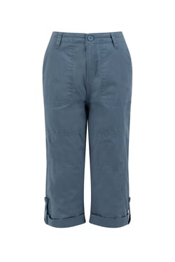 Weird Fish Salena 3/4 Length Trousers Blue Mirage Size 14