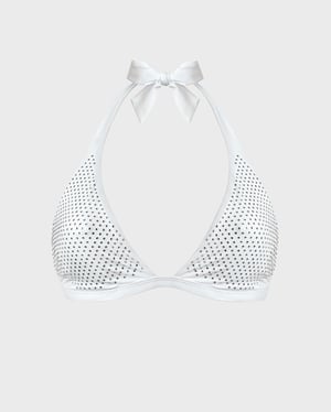Vilebrequin - Women Halter Bikini Top Strass - Swimwear - Flecha - White - Size XL