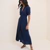 Navy Collared Chrissy Midi Dress