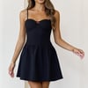 Twilight Bloom Mini Dress Black
