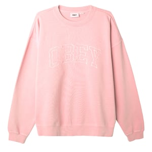 Obey Pigment Collegiate Extra Heavy Crew Pigment Pink Shell