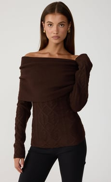 Pavati Long Sleeve Top (Chocolate Marle) - M/L